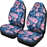 Pink Flowers And Hummingbird Print Universal Fit Car Seat Covers