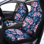 Pink Flowers And Hummingbird Print Universal Fit Car Seat Covers