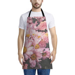 Pink Flowers Print Apron