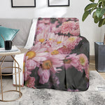 Pink Flowers Print Blanket