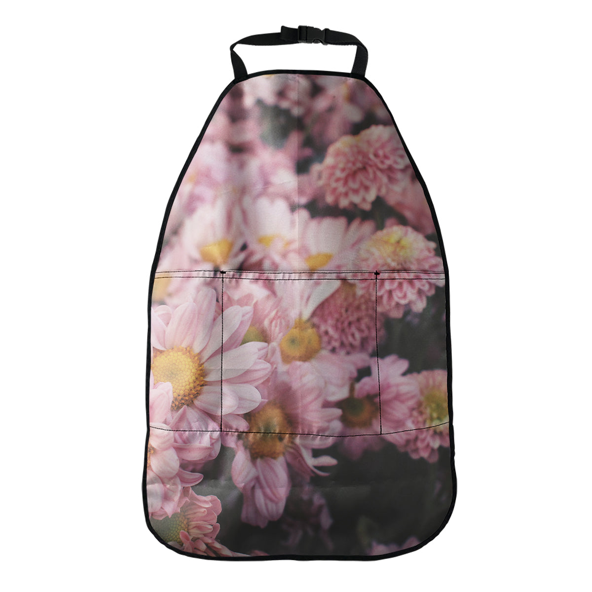 Pink Flowers Print Car Seat Organizers