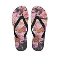 Pink Flowers Print Flip Flops