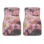 Pink Flowers Print Front Car Floor Mats