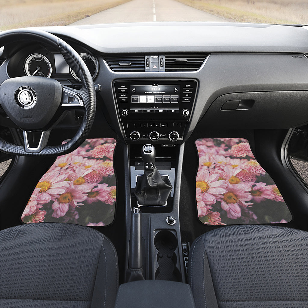 Pink Flowers Print Front Car Floor Mats
