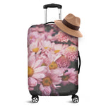 Pink Flowers Print Luggage Cover
