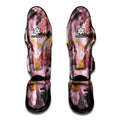 Pink Flowers Print Muay Thai Shin Guards