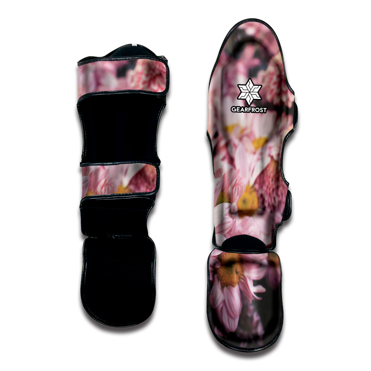 Pink Flowers Print Muay Thai Shin Guard