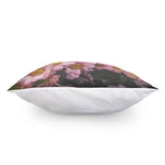 Pink Flowers Print Pillow Cover