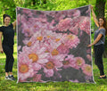 Pink Flowers Print Quilt