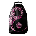 Pink Flowers Yin Yang Print Car Seat Organizers