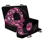 Pink Flowers Yin Yang Print Pet Car Back Seat Cover