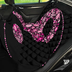 Pink Flowers Yin Yang Print Pet Car Back Seat Cover