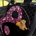 Pink Flowers Yin Yang Print Pet Car Back Seat Cover