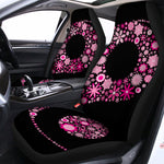 Pink Flowers Yin Yang Print Universal Fit Car Seat Covers