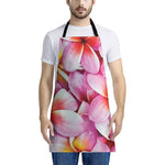 Pink Frangipani Flower Print Apron