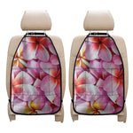 Pink Frangipani Flower Print Car Seat Organizers