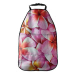 Pink Frangipani Flower Print Car Seat Organizers