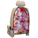 Pink Frangipani Flower Print Car Seat Organizers