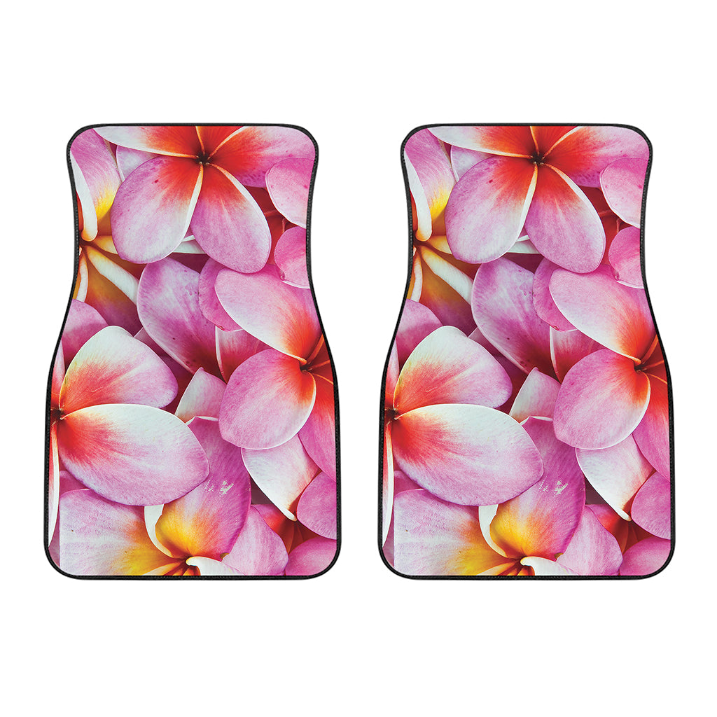 Pink Frangipani Flower Print Front Car Floor Mats