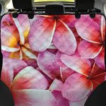 Pink Frangipani Flower Print Pet Car Back Seat Cover