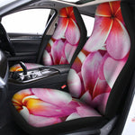 Pink Frangipani Flower Print Universal Fit Car Seat Covers