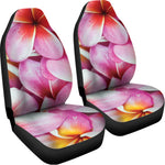 Pink Frangipani Flower Print Universal Fit Car Seat Covers