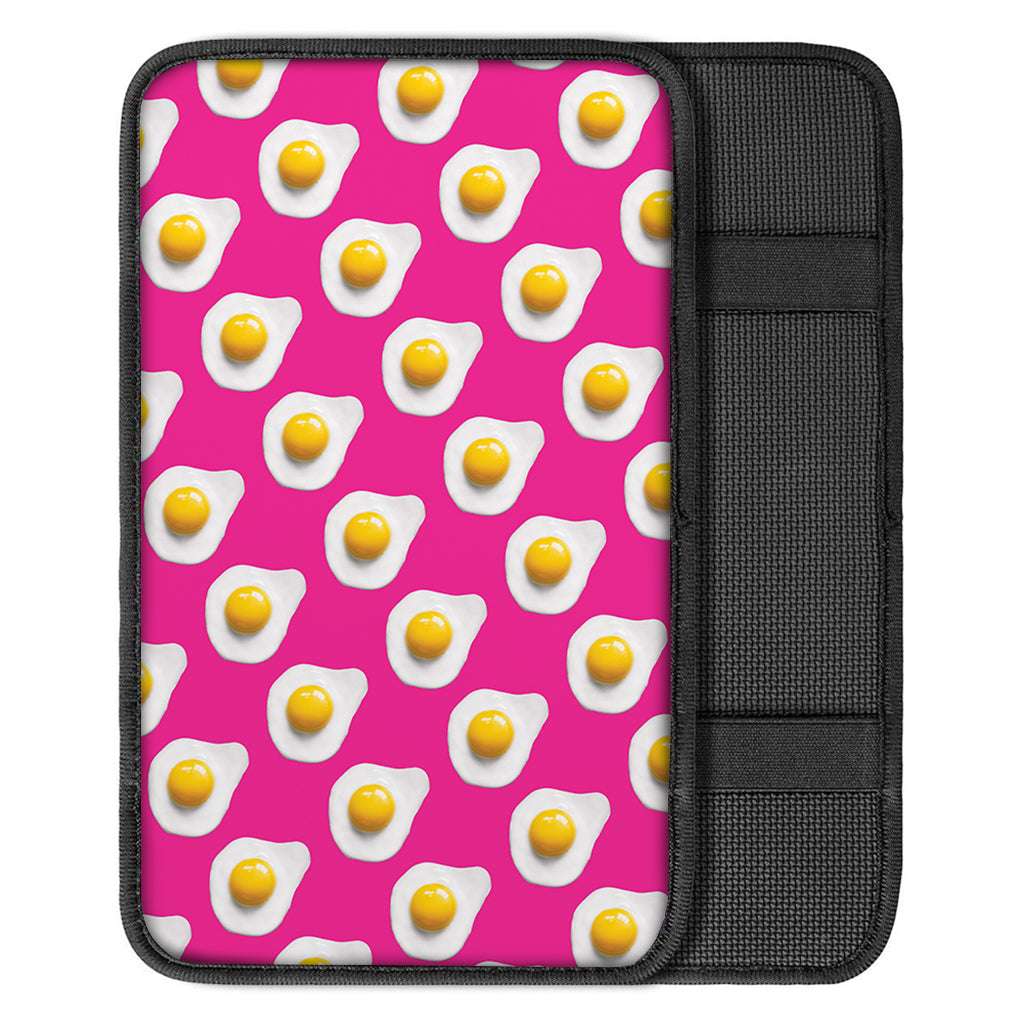 Pink Fried Eggs Pattern Print Car Center Console Cover