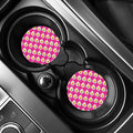 Pink Fried Eggs Pattern Print Car Coasters
