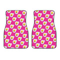 Pink Fried Eggs Pattern Print Front Car Floor Mats