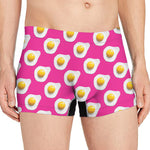 Pink Fried Eggs Pattern Print Men's Boxer Briefs