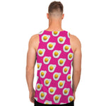 Pink Fried Eggs Pattern Print Men's Tank Top