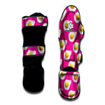 Pink Fried Eggs Pattern Print Muay Thai Shin Guard