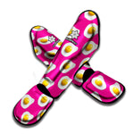 Pink Fried Eggs Pattern Print Muay Thai Shin Guard