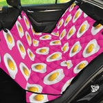 Pink Fried Eggs Pattern Print Pet Car Back Seat Cover