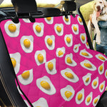 Pink Fried Eggs Pattern Print Pet Car Back Seat Cover
