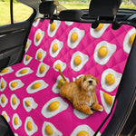 Pink Fried Eggs Pattern Print Pet Car Back Seat Cover
