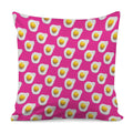 Pink Fried Eggs Pattern Print Pillow Cover