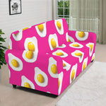 Pink Fried Eggs Pattern Print Sofa Cover