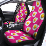 Pink Fried Eggs Pattern Print Universal Fit Car Seat Covers