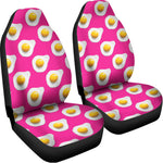 Pink Fried Eggs Pattern Print Universal Fit Car Seat Covers