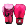 Pink Geometric Square Pattern Print Boxing Gloves