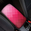 Pink Geometric Square Pattern Print Car Center Console Cover