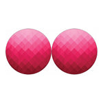 Pink Geometric Square Pattern Print Car Coasters