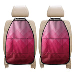Pink Geometric Square Pattern Print Car Seat Organizers