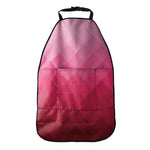 Pink Geometric Square Pattern Print Car Seat Organizers