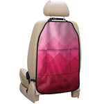 Pink Geometric Square Pattern Print Car Seat Organizers