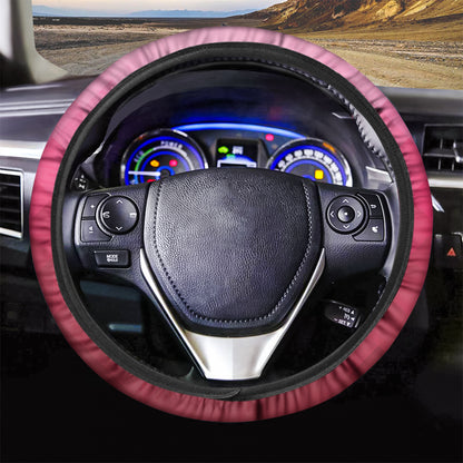 Pink Geometric Square Pattern Print Car Steering Wheel Cover