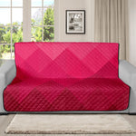 Pink Geometric Square Pattern Print Futon Protector