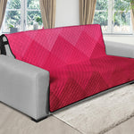 Pink Geometric Square Pattern Print Futon Protector