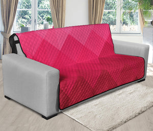 Pink Geometric Square Pattern Print Futon Protector